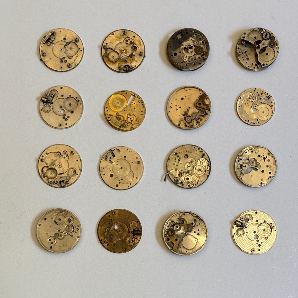 Vintage pocket watch plates